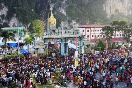 A sea of people flood Batu Caves to celebrate Thaipusam