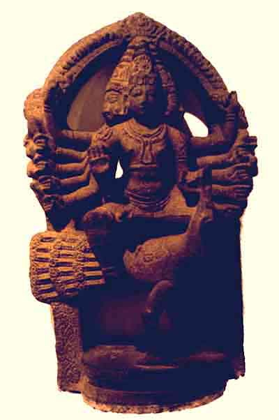 stone icon of Karttikeya from ancient North India, 7th century AD