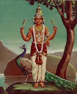 Sikhivahana, 'He Whose Vehicle is the Peacock' 
(14929 bytes)