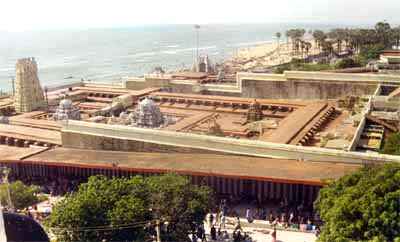 Panoramic view of Tiruchendur seashore temple