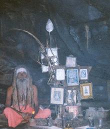 Yogi residing in cave at Viralimalai