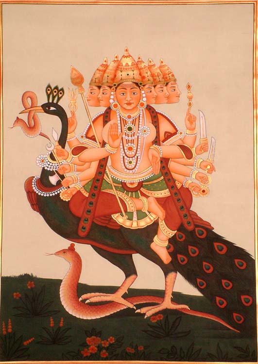 Indian god Skanda-Karttikeya