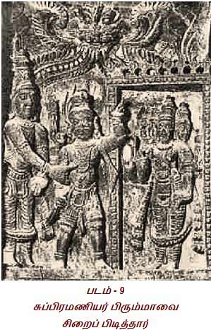 Subrahmanya imprisons Brahma